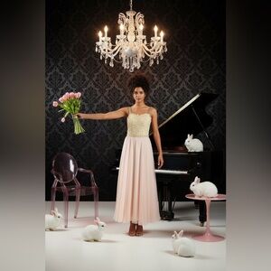 Vintage 60s metallic lace dress